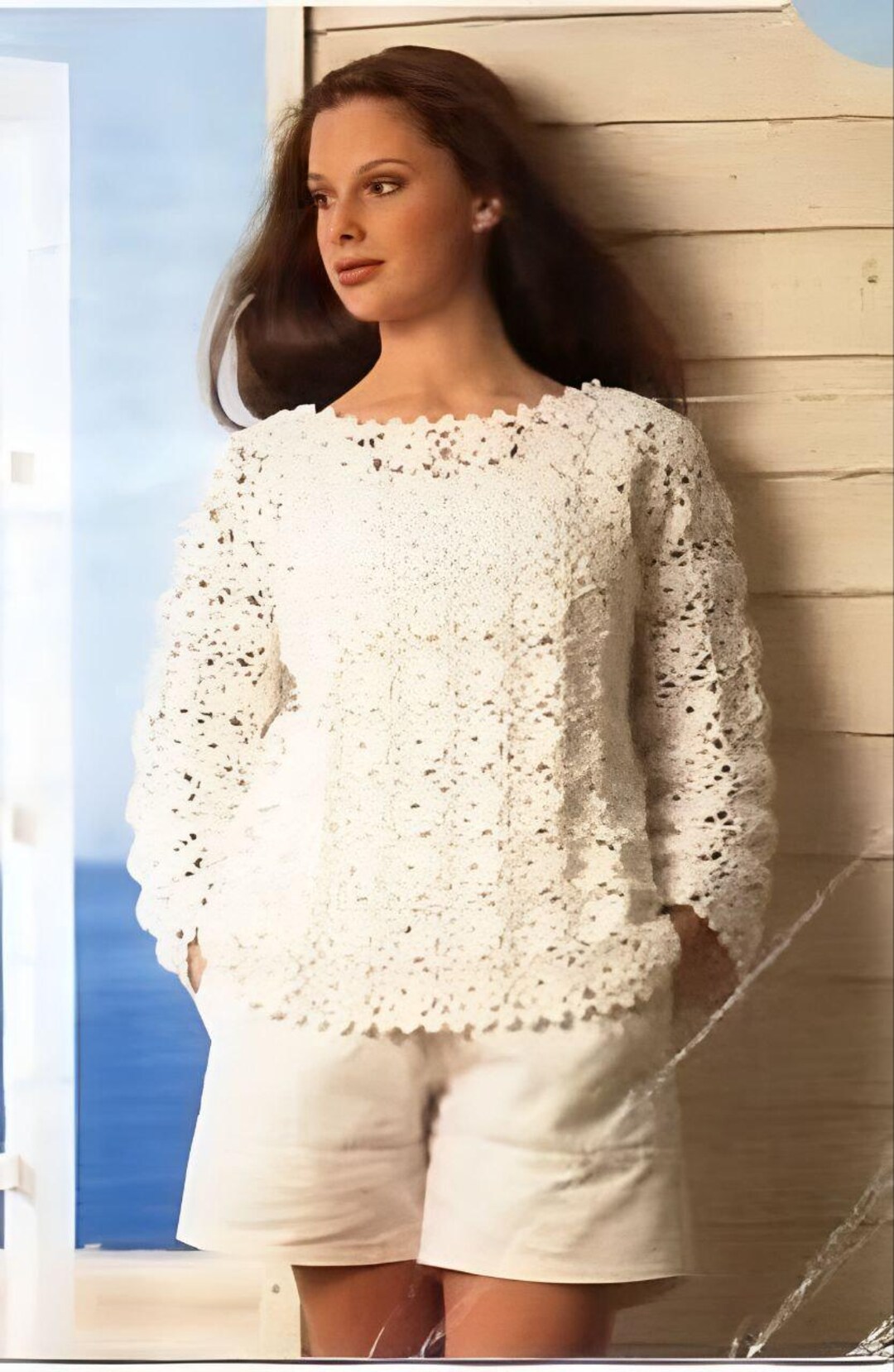 Ameri VINTAGE - AMERI ★MEDI CROCHET LAYERED KNIT Ameri（アメリ）の「MEDI CROCHET LAYERED KNIT（ニット
