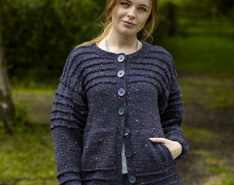 Cardigan knitting pattern sweater long cropped cardigan women ladies pdf instant download
