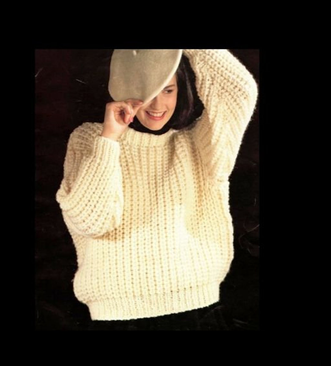 Sweater Knitting Pattern Ribbed Sweater Knitting, Bulky Sweater