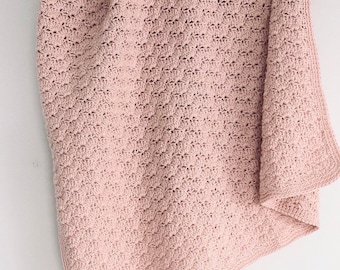 Modèle de couverture de bébé facile au crochet : coton DK (Modèle PDF)