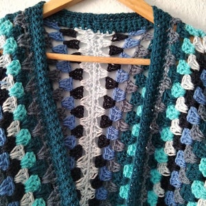 Cardigan Crochet cardigan pattern, Classic Granny Hexagon Cardigan Pattern, women's cardigan instant download pdf image 4
