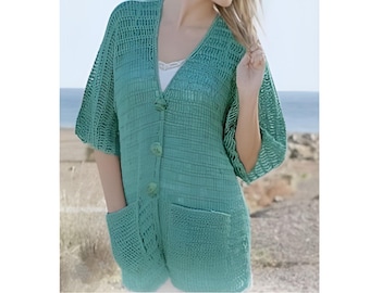 Crochet Cardigan Pattern: Easy Summer Cover-Up (PDF Pattern)