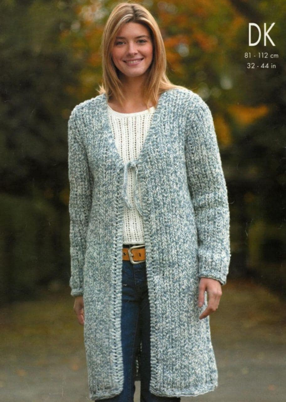 Générique Cardigan Long Femme Manteau Tricoté Léger Confection Tricot