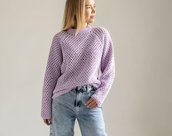 Sweater granny stitch crochet pattern, women sweater crochet pattern, easy sweater pdf