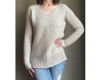 Crochet Long Sweater Pattern: Women&#39;s Sizes S-3XL (PDF Pattern)