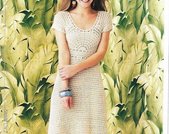 Lace Crochet Dress Pattern: Women&#39;s Vintage Style (PDF Download)