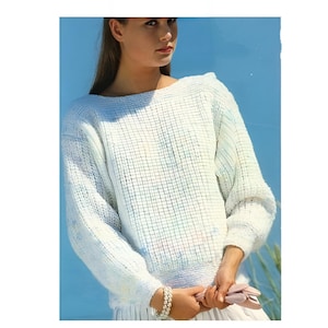 Patrón de suéter para principiantes: Tejido fácil (descarga digital)