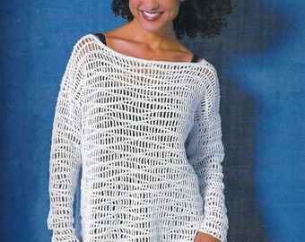 Mesh sweater  crochet pattern , summer sweater crochet, beach tunic Crochet pattern PDF