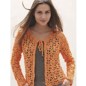 PATRÓN DE GANCHILLO cárdigan de encaje, cárdigan de mujer, cárdigan de verano de crochet, cárdigan de playa de encaje pdf