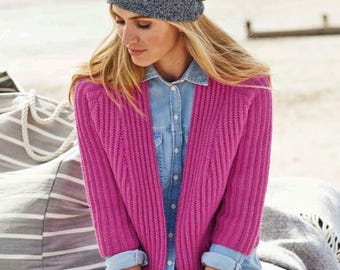 Easy Knit Cardigan Pattern: Short or Long Styles (PDF Download)