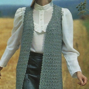 Waistcoat crochet, waistcoat pattern,  vest crochet, womens waistcoat PDF