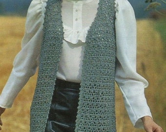 Waistcoat crochet, waistcoat pattern,  vest crochet, womens waistcoat PDF