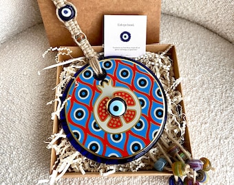 Evil Eye Wall Hanging, Home Protection, Protection Charm, New Home Gift Idea, Home Decor, Positive Energy Gift, Good Luck, Evil Eye Wall Art