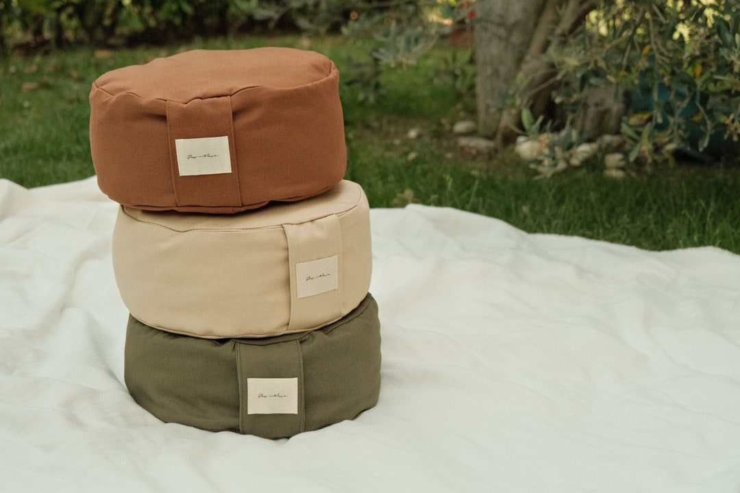 Cotton Meditation Cushion Cover With Zipper, Floor Cushion Cover Set