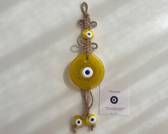 Evil Eye Wall Hanging, Home Protection, Protection Charm, New Home Gift Idea, Home Decoration, Good Luck, Friendship Gift, Evil Eye Wall Art