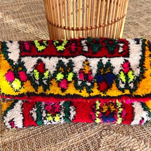 One of a kind Bohemian Purse, Handwoven Cotton Kilim Clutch Bag, Handmade Boho Clutch, Eco Friendly Ethnic Carpet Bag, Mothers Day Gift