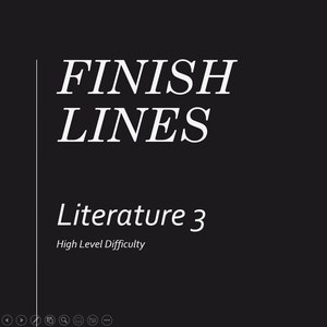 Easy PowerPoint Based Game for Senior Activity Programs - Finish Lines : Literature 3 (difficult level)