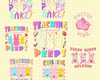 Easter Bunny Png, Teaching My Favorite Peeps PNG, Oh For Peeps Sake PNG