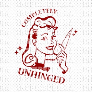 Completely Unhinged PNG, Retro Vintage Lady 50s PNG