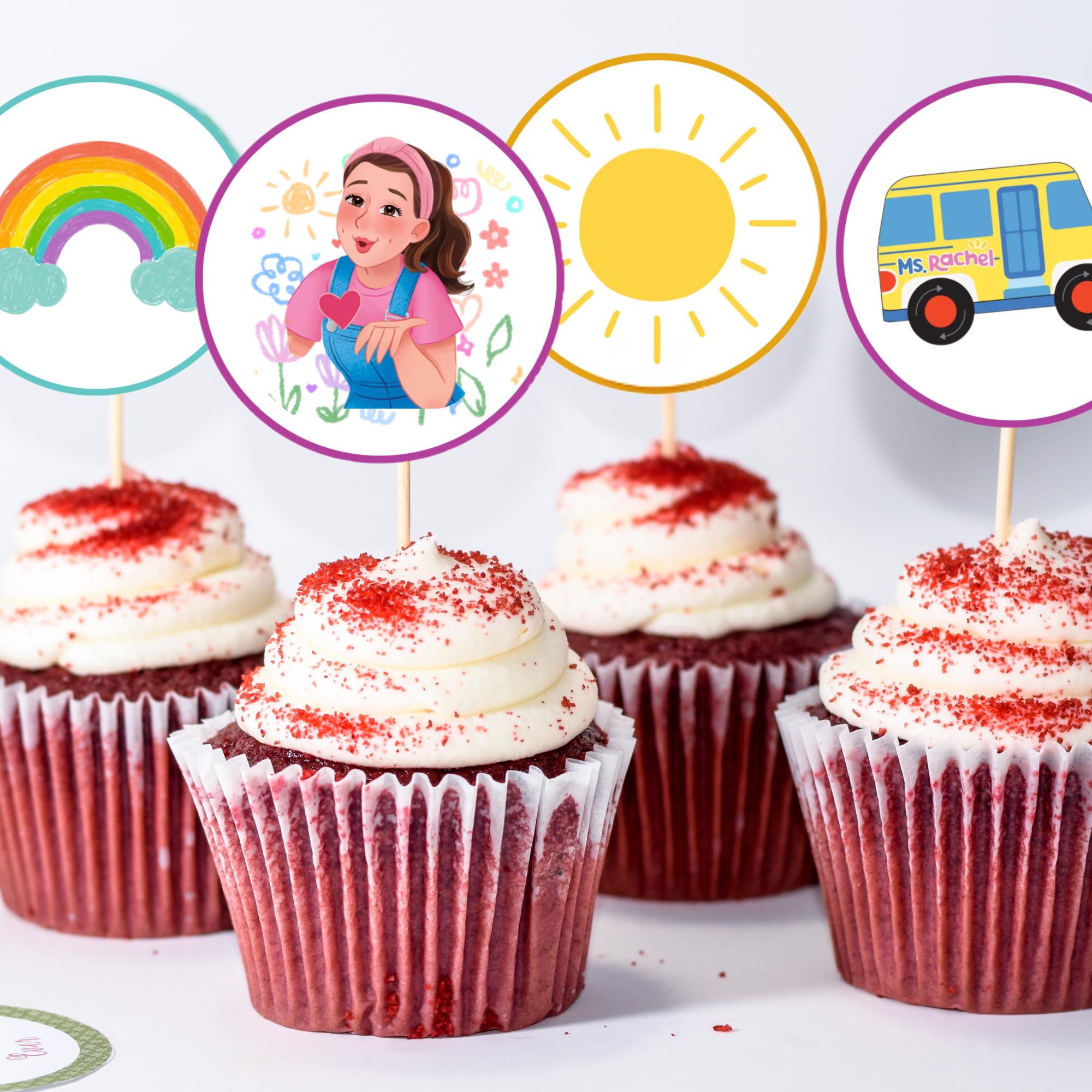 Ms Rachel Themed Birthday Cupcake Toppers | One Birthday Toppers ...