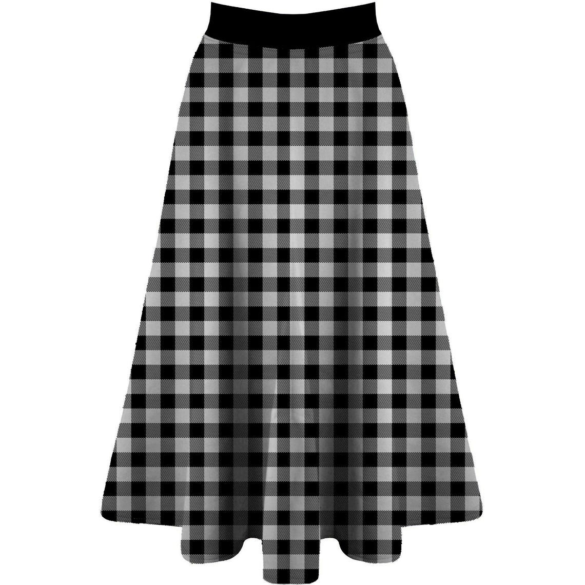 Women’s 26” Midi Swing Skirt – Below Knee, Elastic Waist, Fully Lined – UK Made 8-22