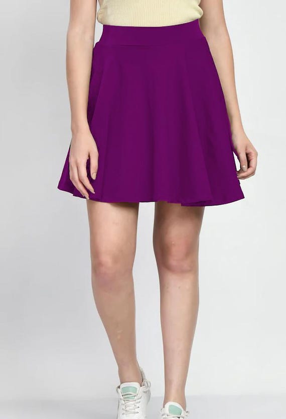 Jupe patineuse midi patineuse courte au genou pour femme evasee et evasee Etsy France