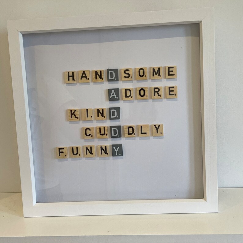 Daddy Scrabble Frame Fathers Day “daddy” Scrabble Frame - Etsy