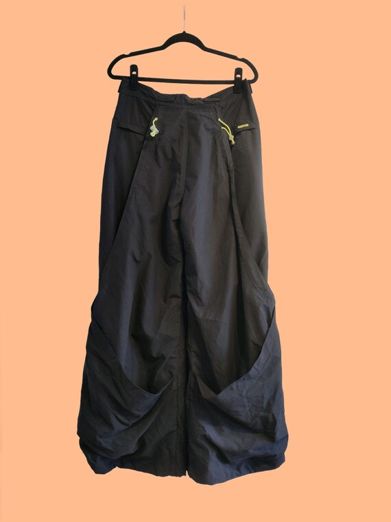 Jupiter Terminal 1 Black Wide Cyber Goth Raver Vintage Y2K Pocket 