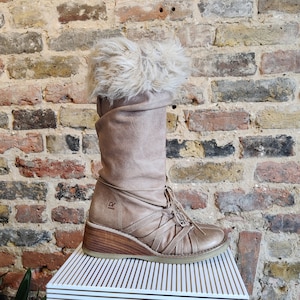 Vintage Imitation Fur Leg Warmers Y2K Brown Hairy Winter Boots