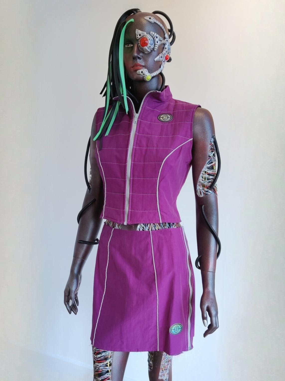 Vintage Y2K Arena Purple Co-ord Set: Cyber Goth Rave Outfit - Etsy