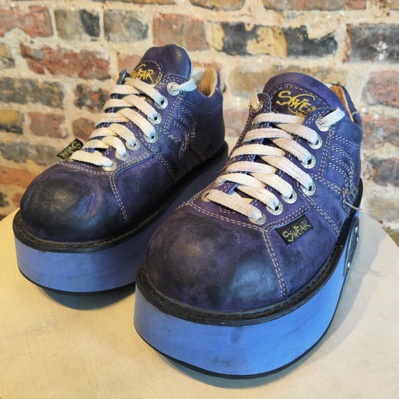 Vintage 90s Swear Truck Platform Purple Blue Alternative Cyber