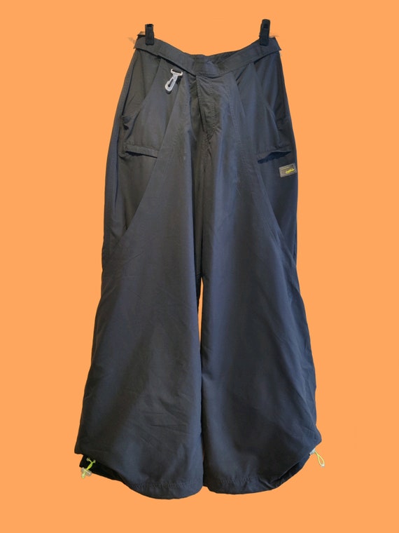 Jupiter Terminal 1 Black Wide Cyber Goth Raver Vintage Y2K Pocket 
