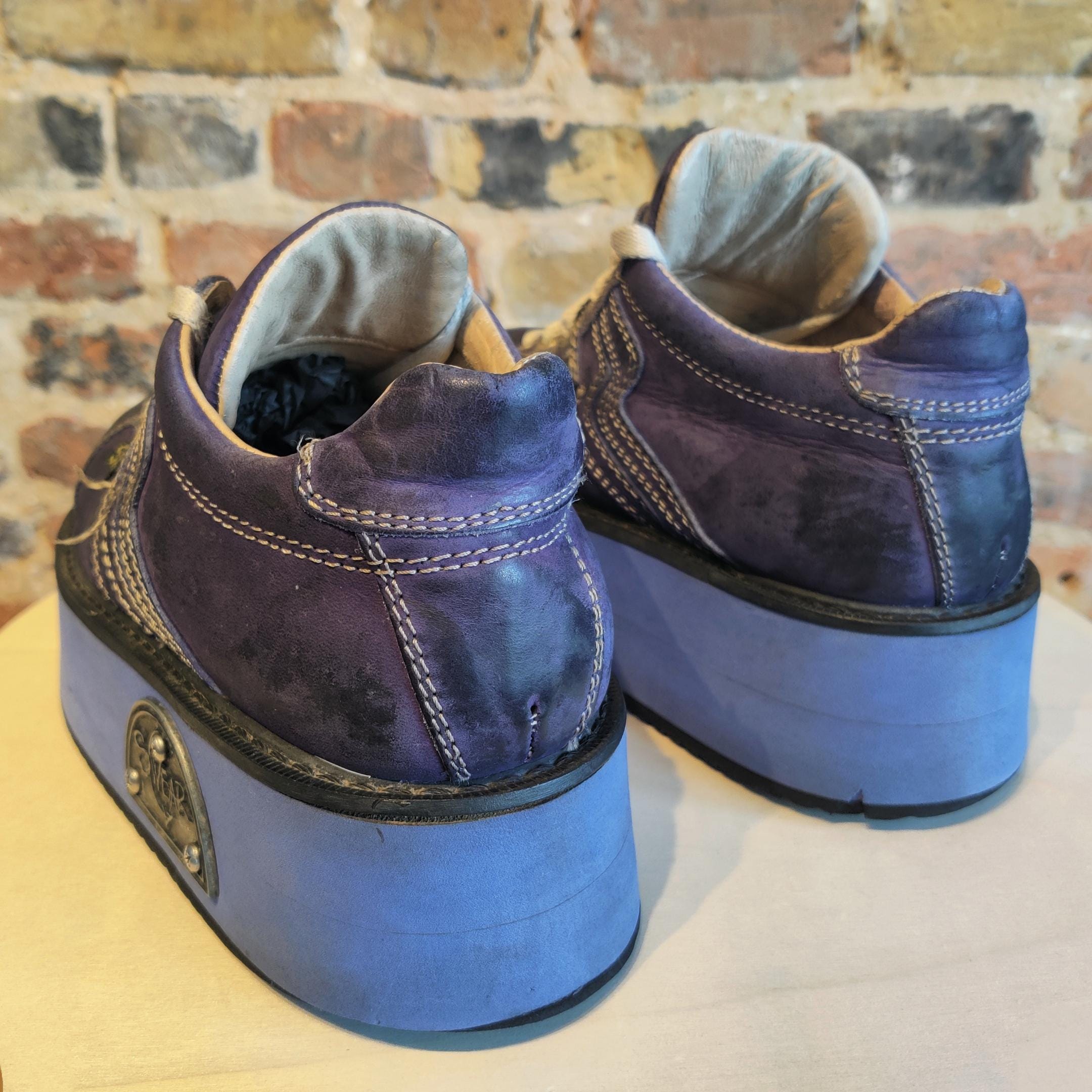 Vintage 90s Swear Truck Platform Purple Blue Alternative Cyber