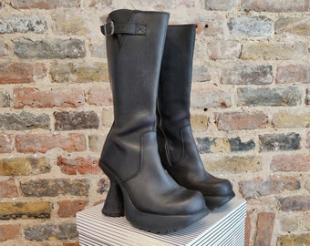 EUR40 9US BUFFALO Super High Platform Boots 90's Gothic Boots