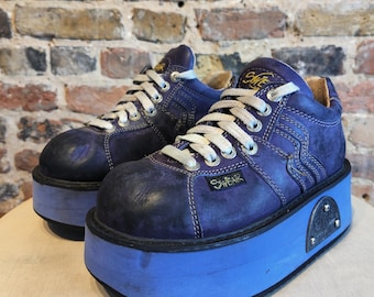 90s レイヴ SWEAR alternative 厚底スニーカー EU 38 / UK 5 Olive Khaki Grey Beige Black Swear Alternative