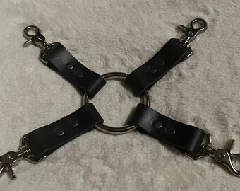 Leather 5-way Hogtie - BDSM, Bondage Hogties, Fetish - Etsy