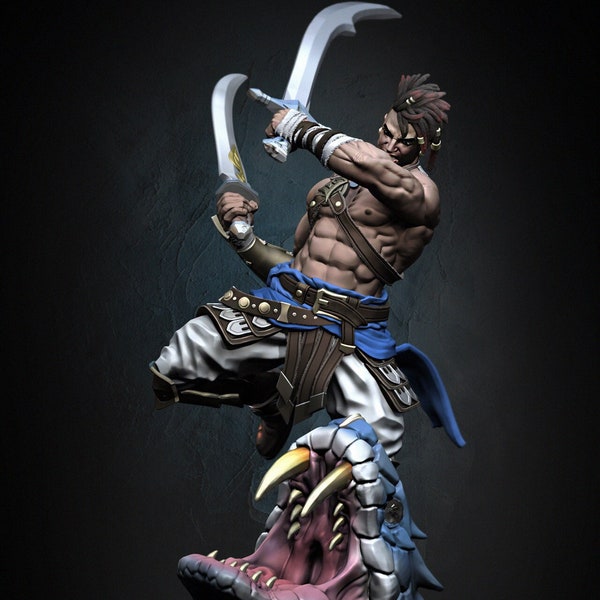 Sargon - Lost Crown Fighter Persian Prince Fan Art - Dragun Studios -  Large Scale Fantasy Miniature