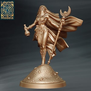 Cerulean Kingdom Desert Witch Miniature D&D Fantasy RPG - Labyrinth Models - Aladdin, Agrabah