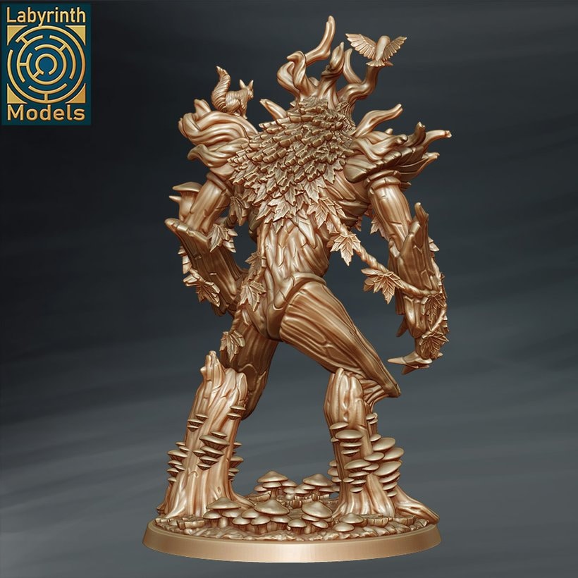 Wood Elf Tree Spirit, Treant, Tree Lord, Treeman Miniature- D&D Fantasy ...