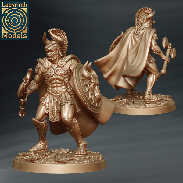 Olympians, Theseus Miniature - D&D Fantasy RPG - Labyrinth Models - Greek Mythology, Hercules, Ancient, Argonauts, Minotaur