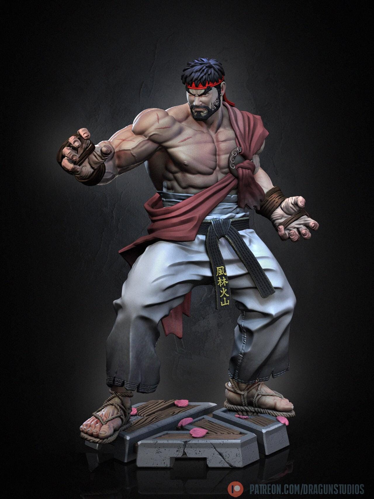 Ryun Ryu Fighting Streets Six Fan Art Dragun Studios Large