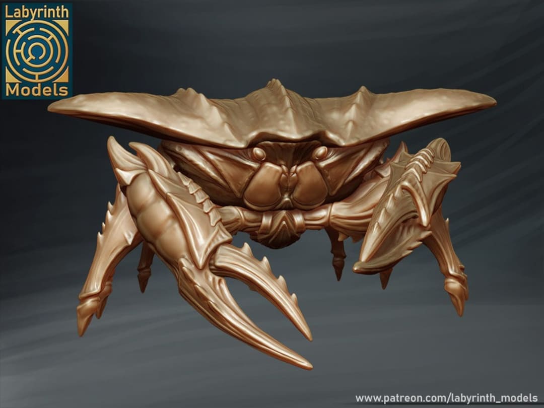 Sea Elves Giant Battle Crab D&D Fantasy RPG - Labyrinth Models