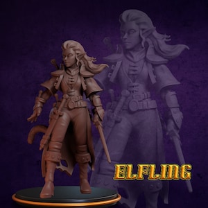 Elfling - SagaBorn - D&D Fantasy RPG – Official CeleSTL Minis - Champion, Elf, Warrior