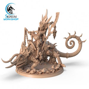 Orryzectra, The Dark Elf Queen – Signum Workshop - Mounted Version Dark Elf, Drow Miniature