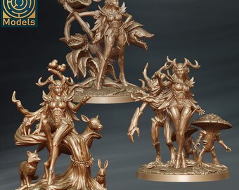Forest Elves, Wood Elf Dryad Unit - Individual/Set of 4 Miniatures - D&D Fantasy RPG - Labyrinth Models - Fairies, Pixies