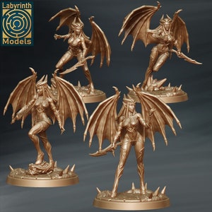 Infernal Succubus Individual/Set of 4 Miniatures D&D Fantasy RPG - Labyrinth Models - Demon, Chaos, Daemon, Succubi