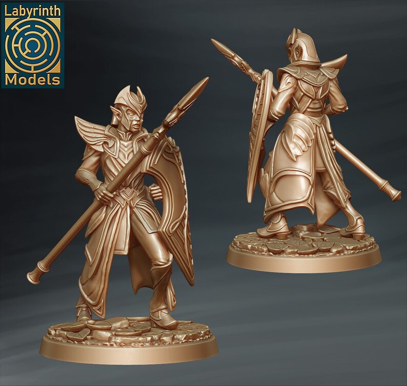 Radiant High Elves Legionaries Unit (individual/set of 5) D&D Fantasy ...