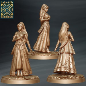 Cerulean Kingdom Princess (Jasmine) Miniature D&D Fantasy RPG - Labyrinth Models - Aladdin, Agrabah