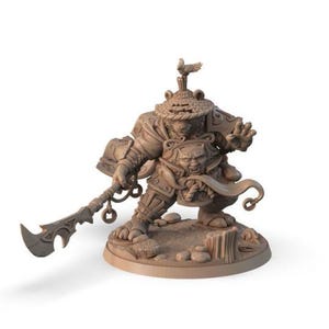 Panda Warrior with Guandao – Signum Workshop - Alliance of the Scarlet Forest D&D Rackham Style Fantasy Miniature, Kung Fu