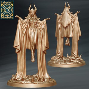 Infernal Queen Persephone Miniature - D&D Fantasy RPG - Labyrinth Models - Chaos, Demon, Hades